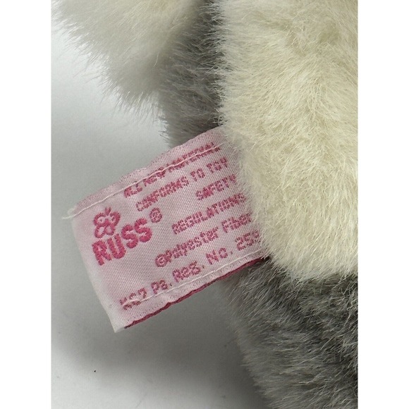 Vtg Russ Berrie Bunny Rabbit Plush Stuffed Animal PUDDLES Realistic Easter - Picture 6 of 7